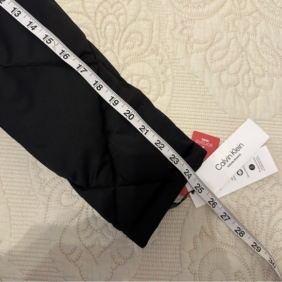 NWT Calvin Klein Hooded Satin Puffer Jacket, size L - Picture 14 of 15